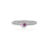 Storm Silver Pink Sapphire Ring