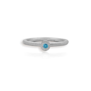 Storm Silver Blue Topaz Ring
