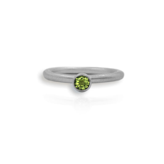 Tropical Storm Silver Peridot Ring