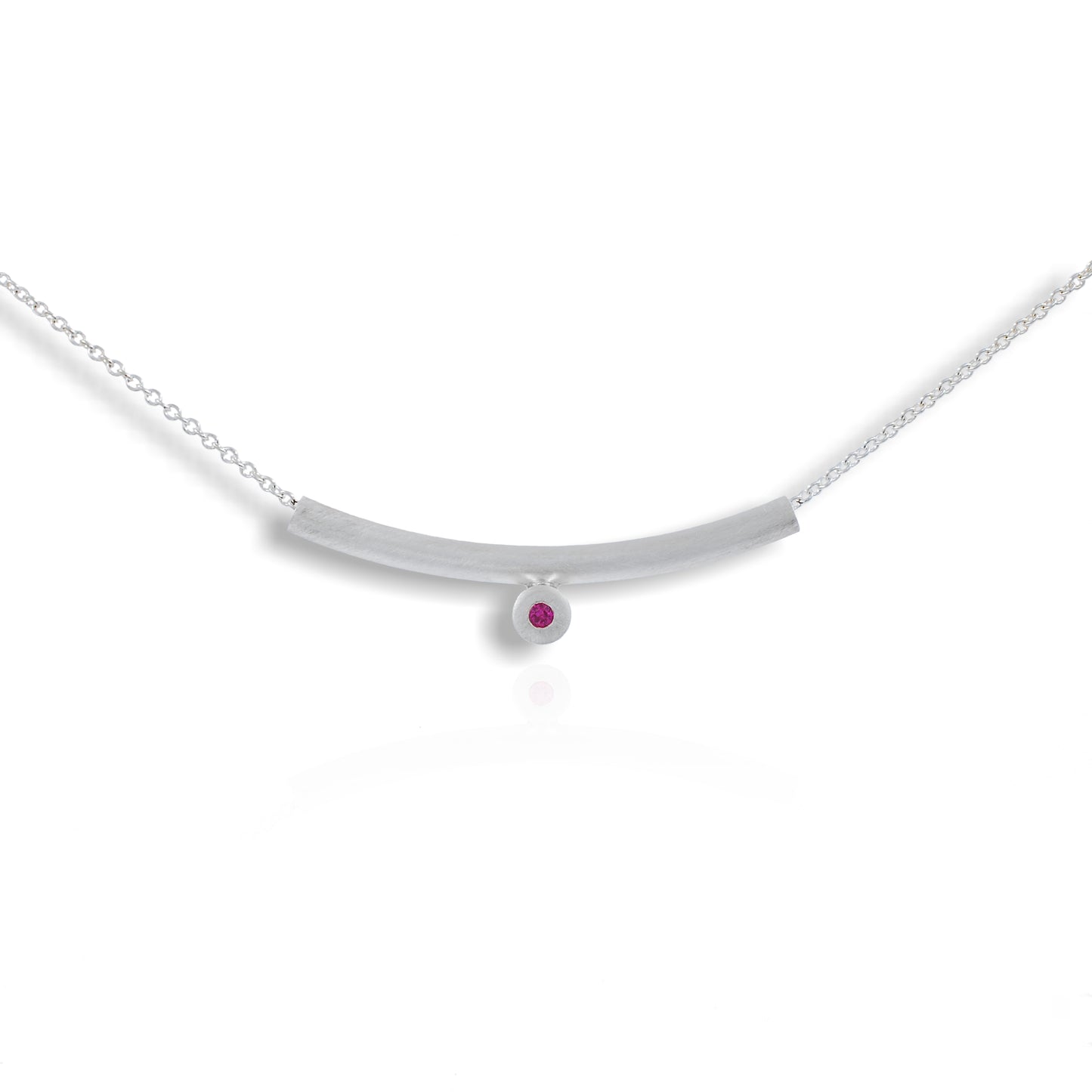 Storm Silver Pink Sapphire Pendant