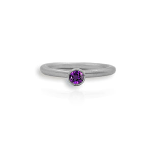 Tropical Storm Silver Purple Amethyst Ring
