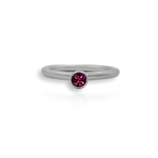 Tropical Storm Silver Rhodolite Garnet Ring