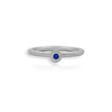 Storm Silver Blue Sapphire Ring