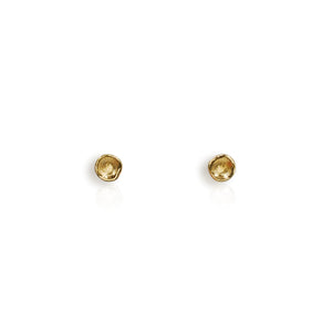 Organic 9ct Yellow Gold Super Mini Earrings
