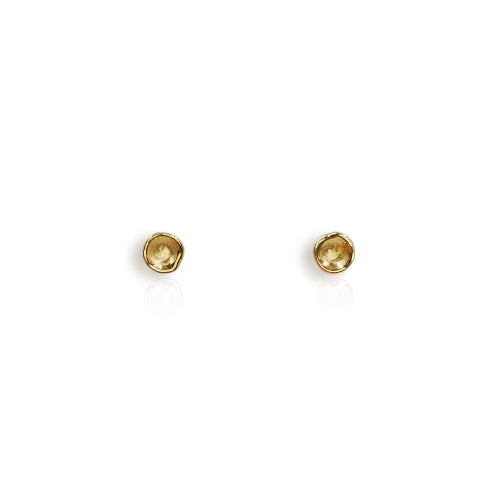 Organic 9ct Yellow Gold Super Mini Earrings