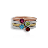 Tropical Storm 9ct Rose Gold Rhodolite Garnet Ring