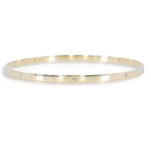 9ct Yellow Gold Diamond set Bangle