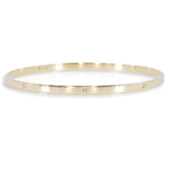 9ct Yellow Gold Diamond set Bangle