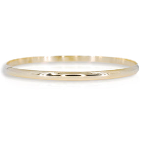 9ct Yellow Gold D-Shaped Bangle