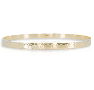 9ct Yellow Gold Hammered Bangle