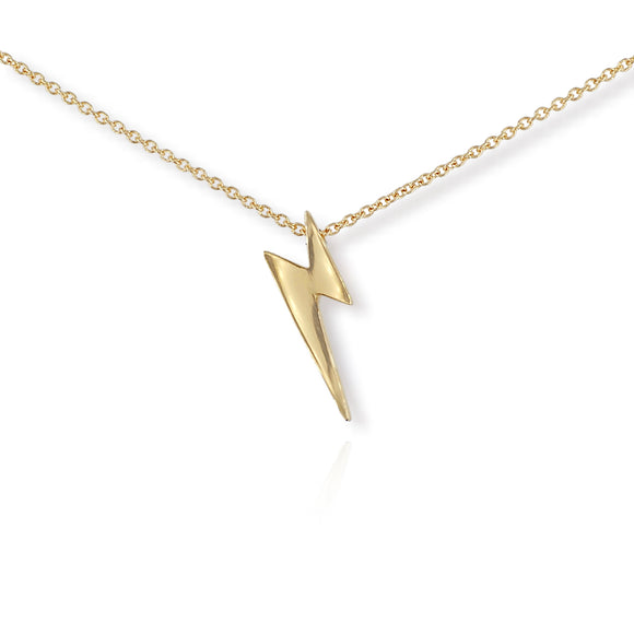 9ct Yellow Gold Lightning Pendant