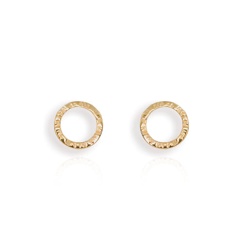 Cylch 9ct Yellow Gold Stud Earrings